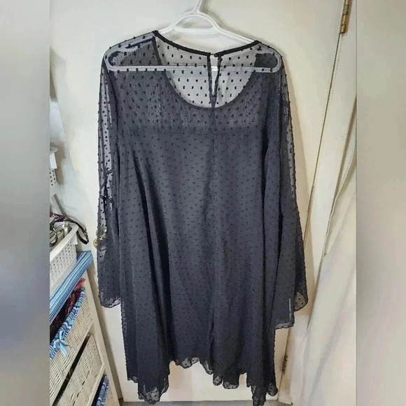 Woman's Black Dress By Shein Fit+ US 28/30 Long Sleeve - Picture 2 of 10